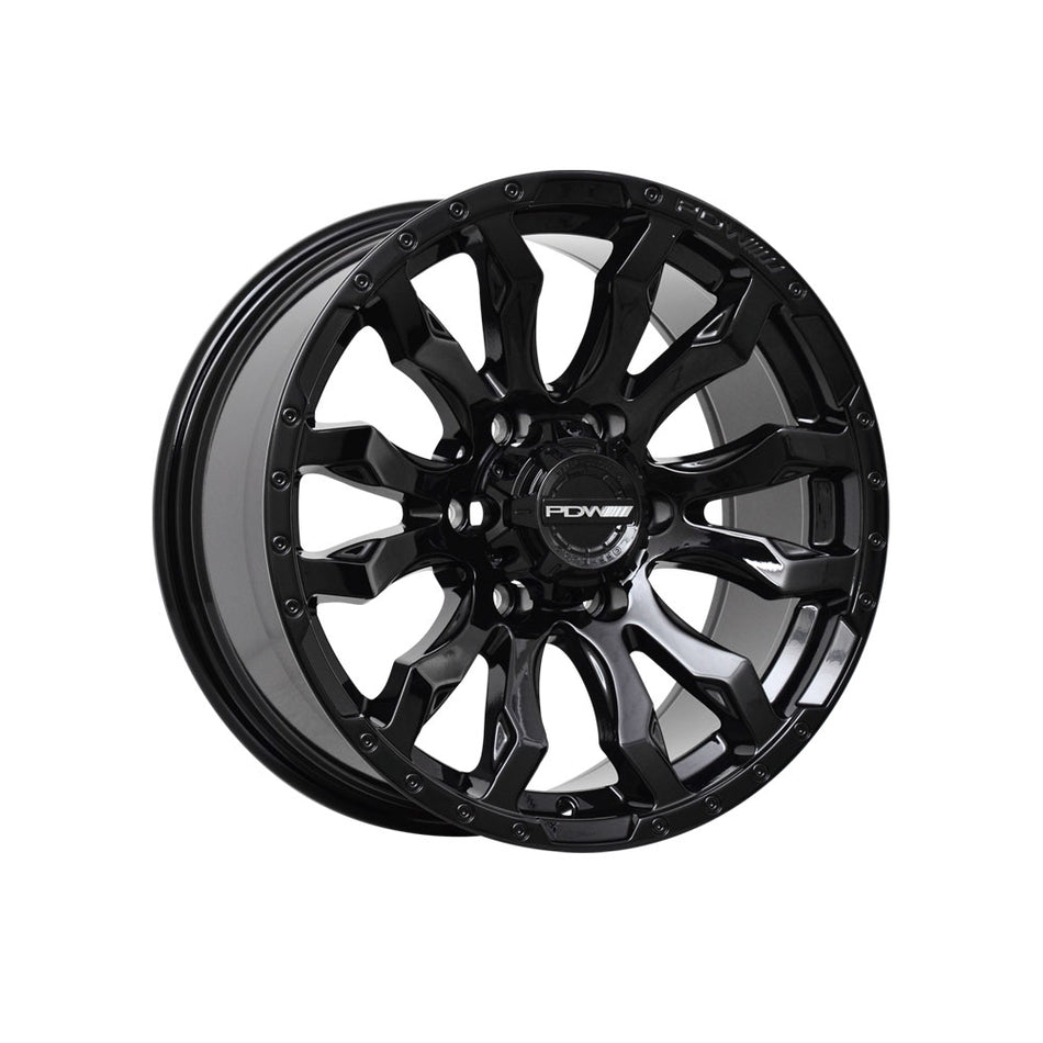 PDW WHEELS BLIZZARD GLOSS BLACK