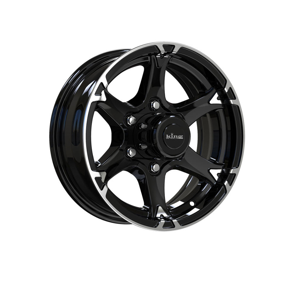 KING WHEELS CHASER 6 GLOSS BLACK/MACHINED FACE