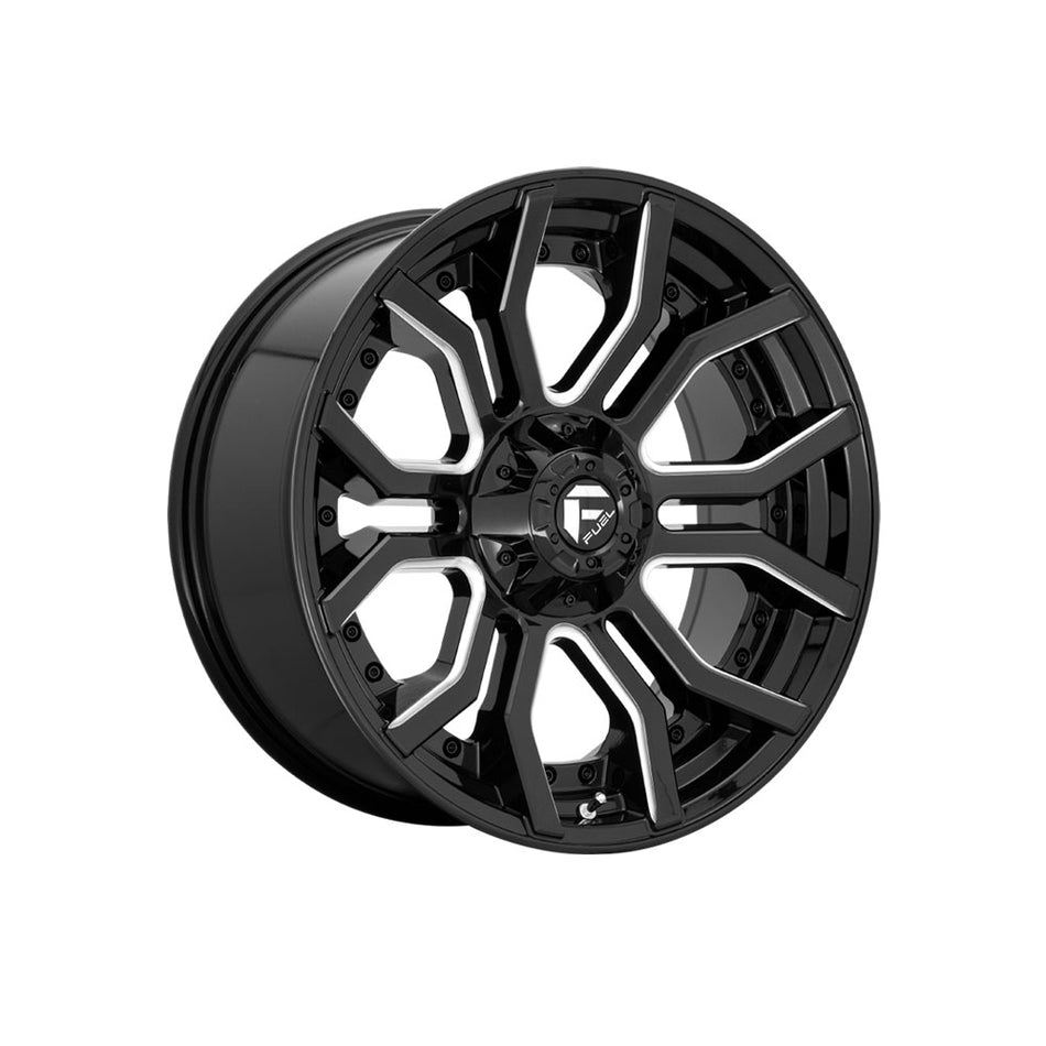 FUEL 1PC D711 RAGE GLOSS BLACK MILLED