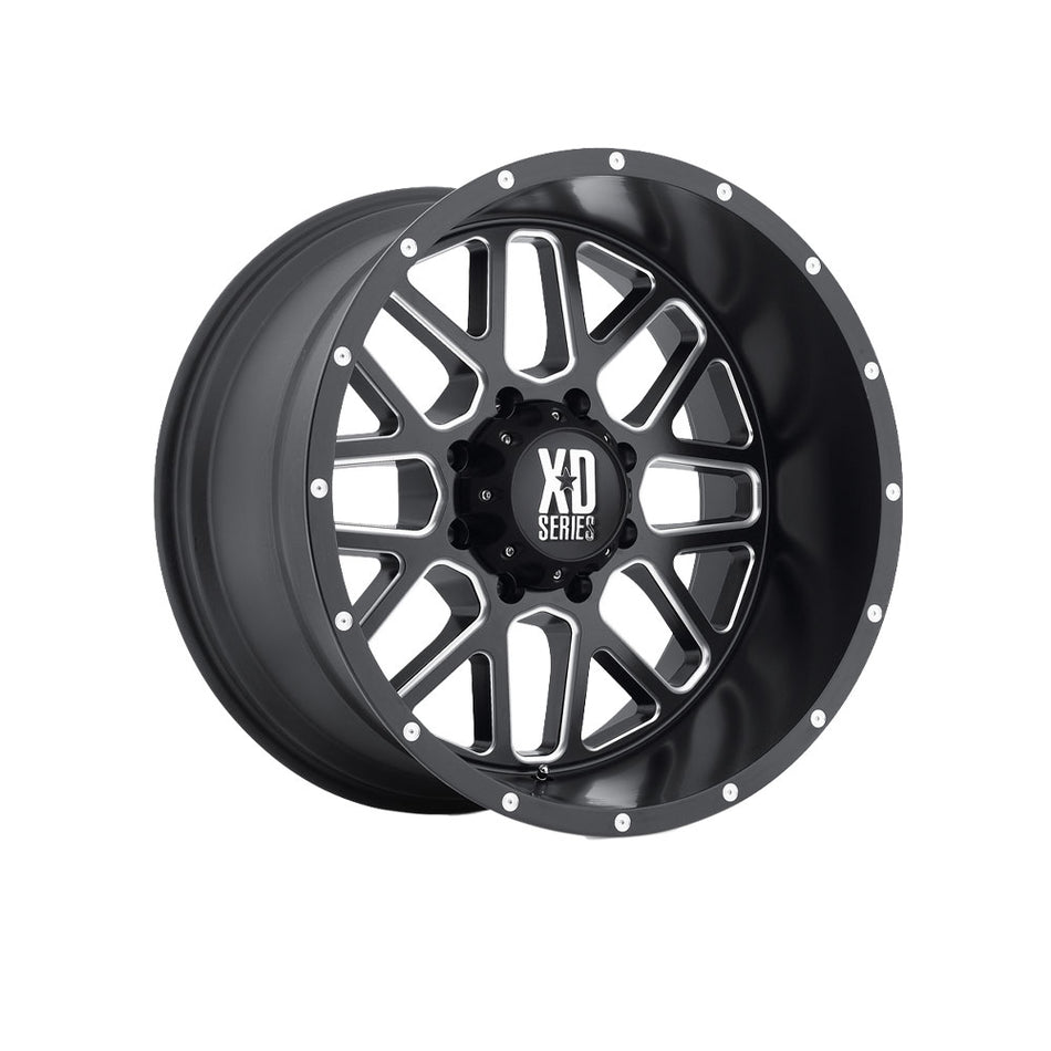 XD SERIES BY KMC WHEELS XD820 GRENADE Satin Black With Milling