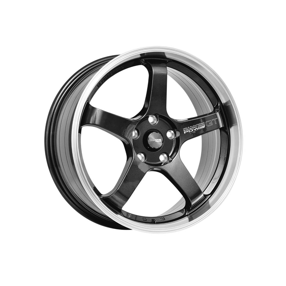 PDW WHEELS GT GREY MACHINED LIP