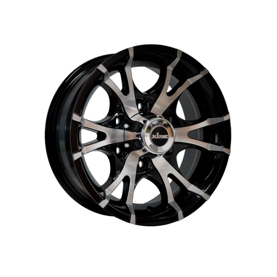 KING WHEELS KT-6 GLOSS BLACK/MACHINED FACE