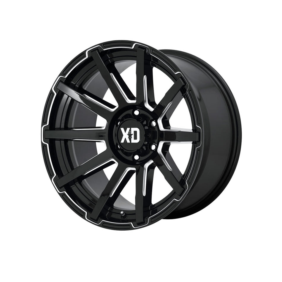 XD SERIES BY KMC WHEELS XD847 OUTBREAK Gloss Black Milled