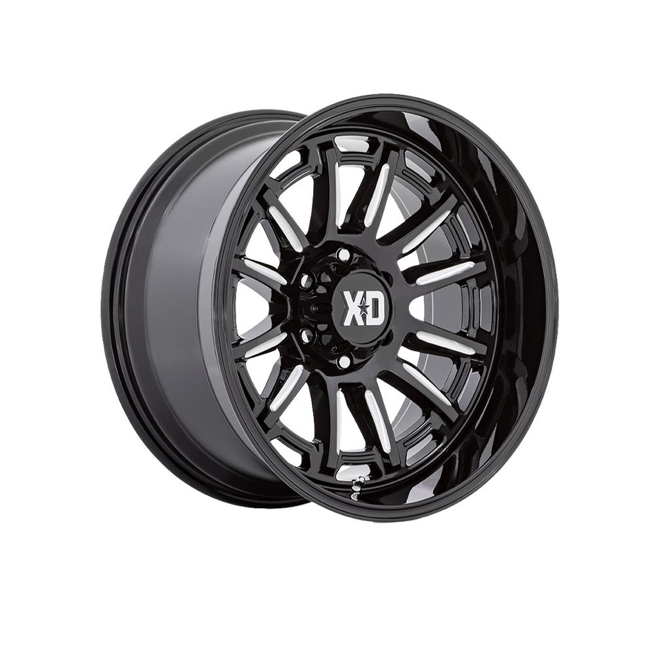 XD SERIES BY KMC WHEELS XD856 PHOENIX GLOSS BLACK MILLED