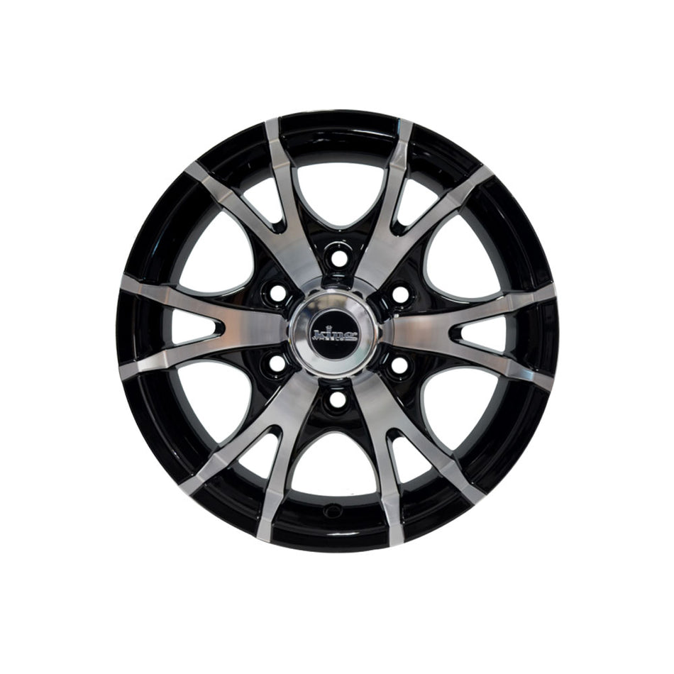 KING WHEELS KT-6 GLOSS BLACK/MACHINED FACE