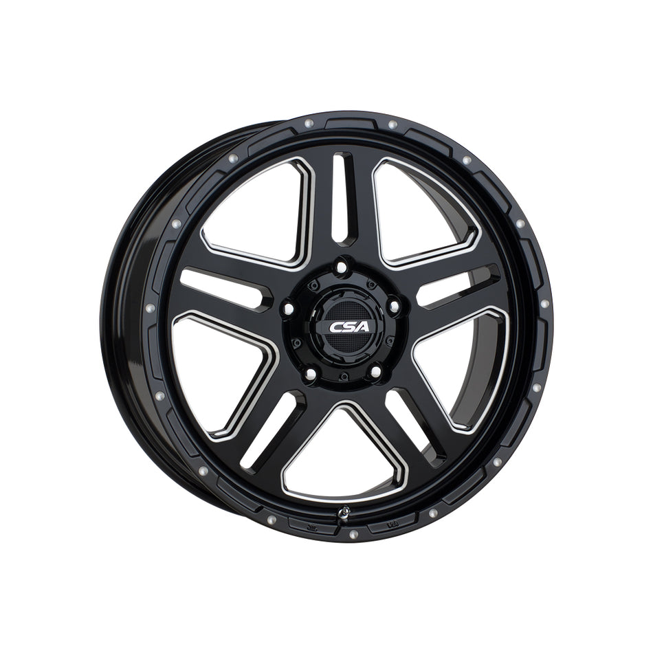 CSA WHEELS Bronx Large Cap GLOSS BLACK MILLED