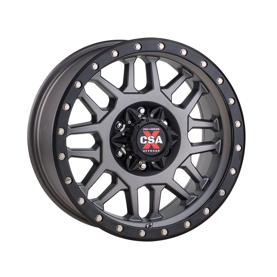 CSA WHEELS COMBAT CSA-X SATIN GREY/BLACK LIP