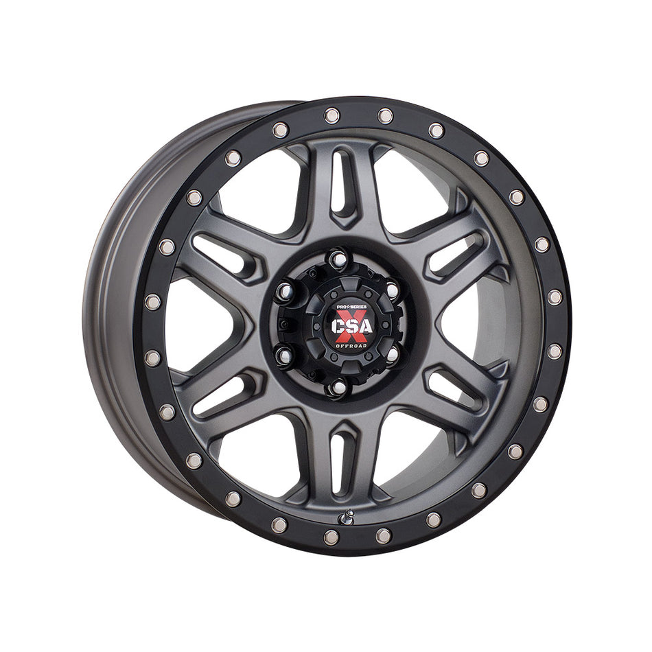 CSA WHEELS MILITANT CSA-X SATIN GREY/BLACK LIP