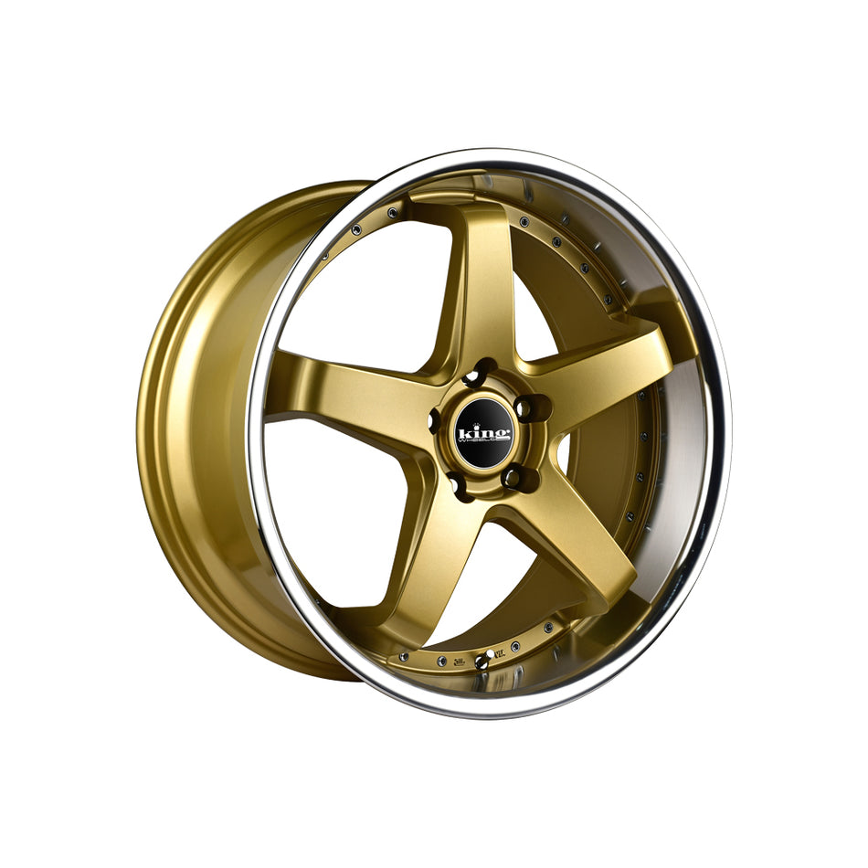 KING WHEELS DETROIT GOLD/MACHINED LIP