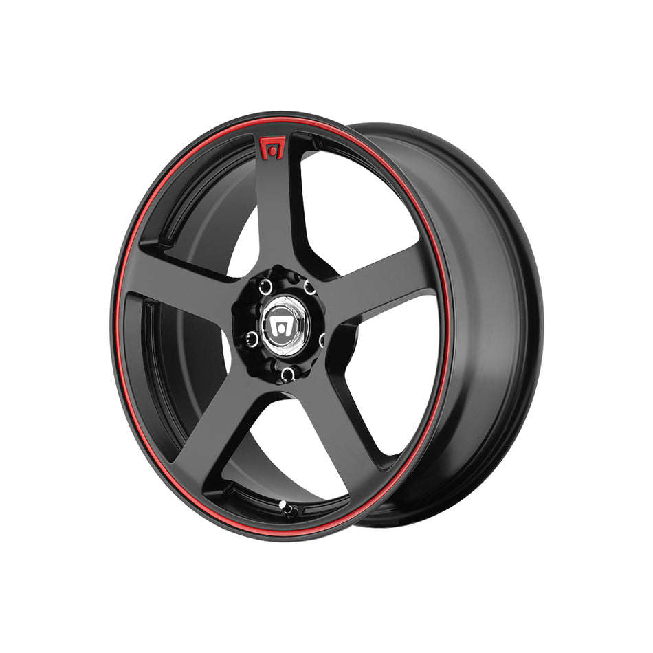 MOTEGI MR116 Matte Black Red Racing Stripe