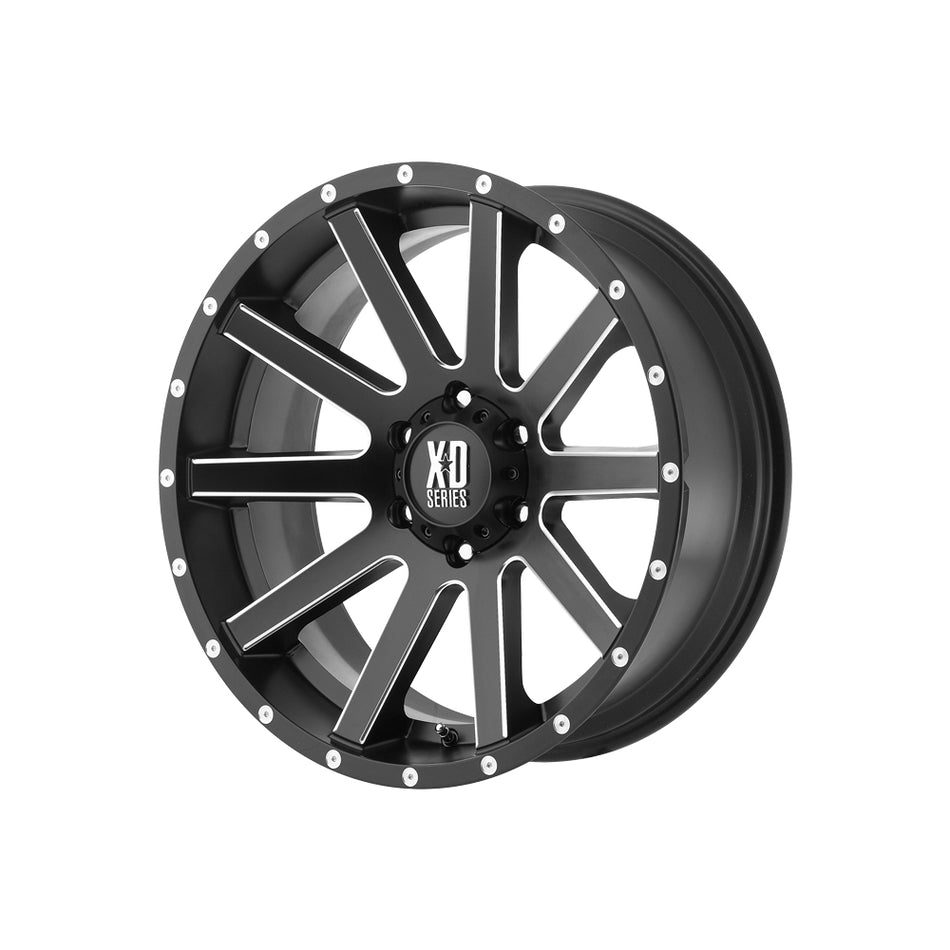 XD SERIES BY KMC WHEELS XD818 HEIST Satin Black Milled