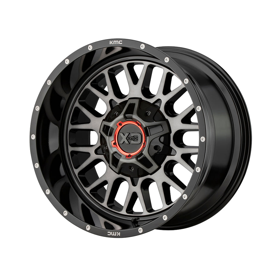 XD SERIES BY KMC WHEELS XD842 SNARE Gloss Black Gray Tint