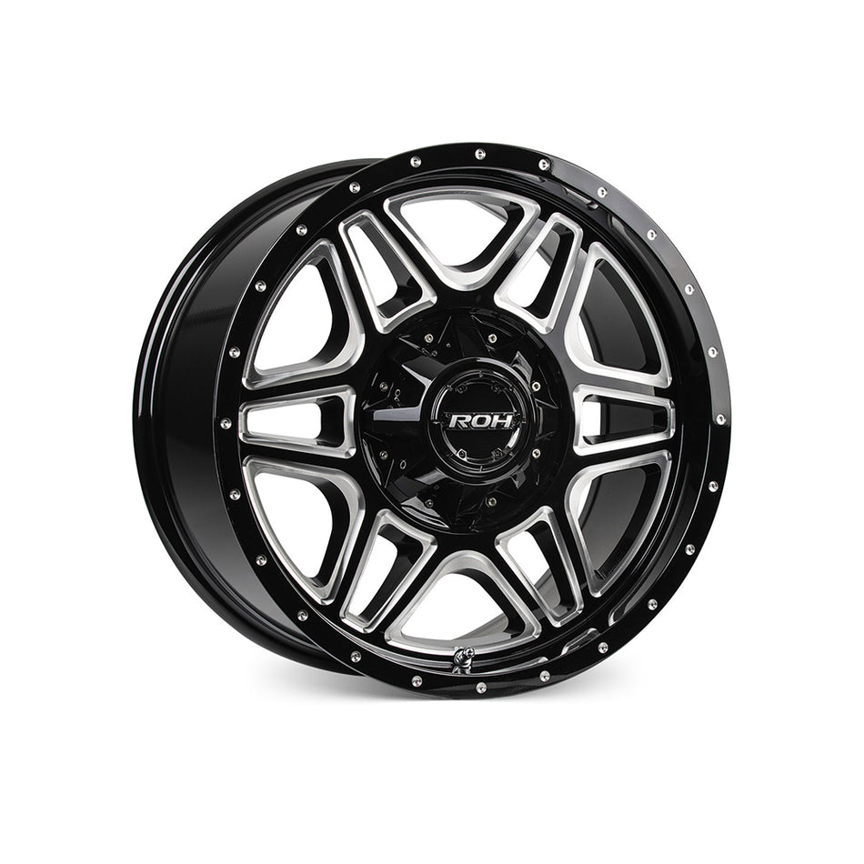 ROH WHEELS MAVERICK GLOSS BLACK/MILLED FACE