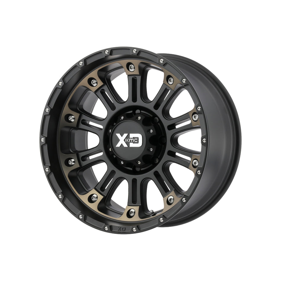 XD SERIES BY KMC WHEELS XD829 HOSS II Satin Black Machined Dark Tint