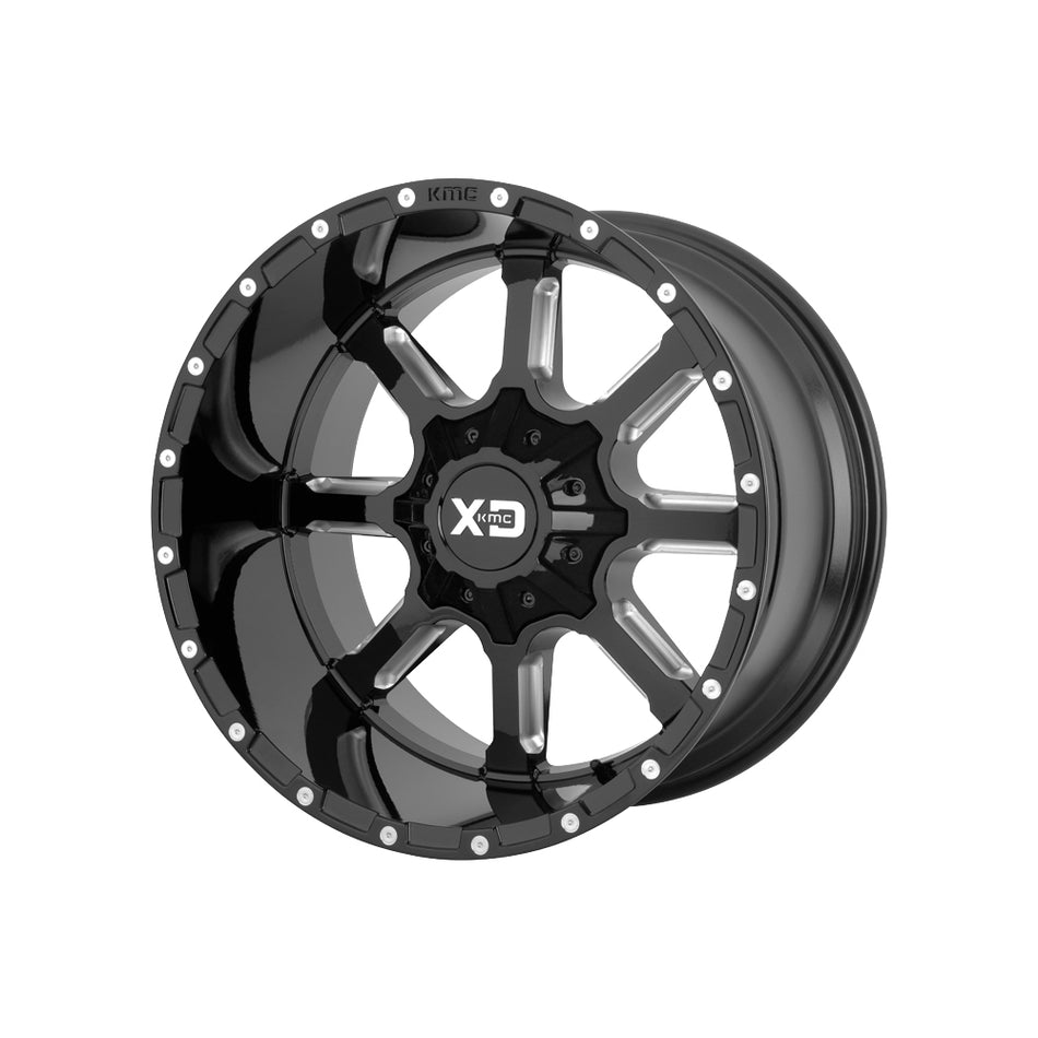 XD SERIES BY KMC WHEELS XD838 MAMMOTH Gloss Black Milled